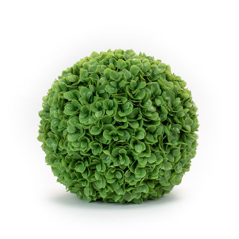 Faux Jade Leaf Ball - 15 Inch