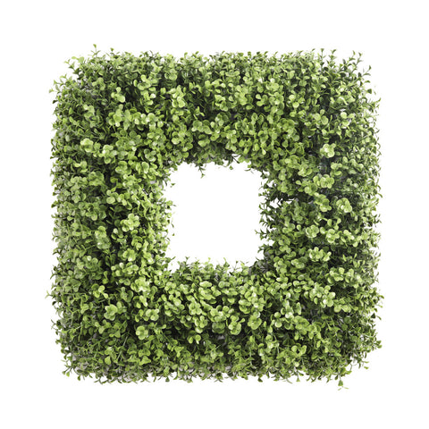 UV Boxwood Square Wreath - 20 Inch