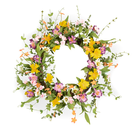 Prairie Flower Wreath - 22 Inch