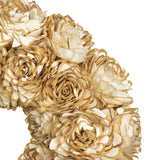 Shola Almond Flower 15" Natural Wreath