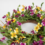 Fresh Pick Pansy Wreath - 22 Inch