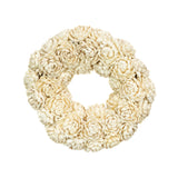 Shola Chrysanthemum 15" White Wreath