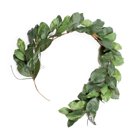 Magnolia Leaf Classic Green Garland - 6 Feet