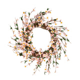 Pink Cherry Blossom Wreath - 22 Inch