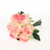 Real Touch Isabel 12 Inch Bouquet - Blush Pink - 7 Blooms