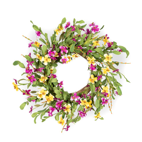 Fresh Pick Pansy Wreath - 22 Inch