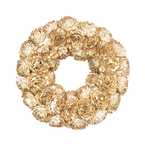 Shola Almond Flower 15" Natural Wreath