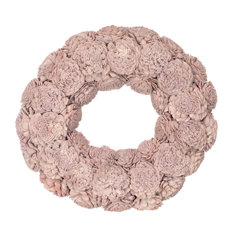 Shola Dahlia 15" Blush Wreath