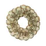 Shola Almond Flower 15" Vintage Blue Wreath