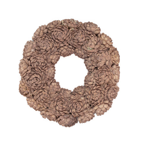 Shola Chrysanthemum 15" Blush Wreath