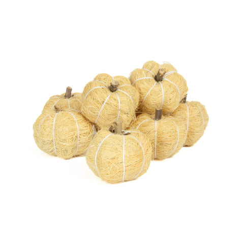 Coco Fiber Pumpkins Cream - 9 Piece