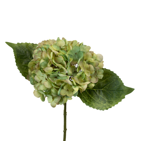 Faux Hydrangea Pick - Light Green and Purple - Set of 6 Stems