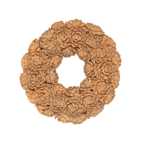 Shola Chrysanthemum 15" Dusty Coral Wreath