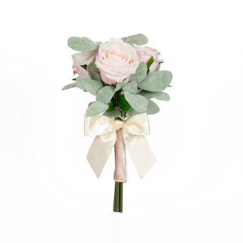 Blush Pink Rose & Lambs Ear Bouquet